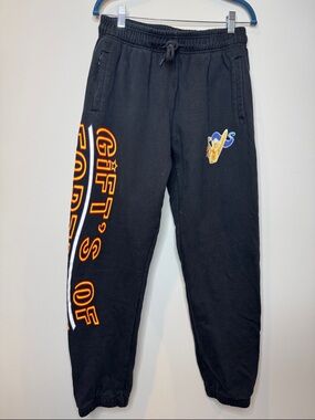 Gift’s of Fortune Neon Girl’s Black Graphic Joggers Size XL Juniors